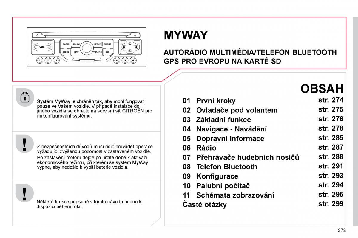 Citroen C4 Picasso I 1 owners manual navod k obsludze / page 298