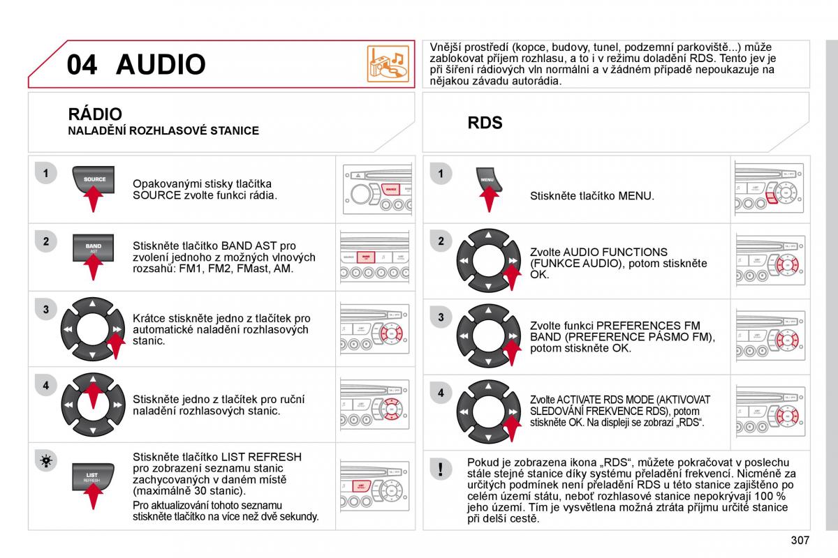 Citroen C4 Picasso I 1 owners manual navod k obsludze / page 332