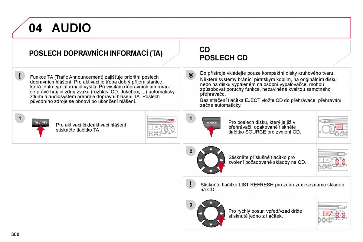 Citroen C4 Picasso I 1 owners manual navod k obsludze / page 333