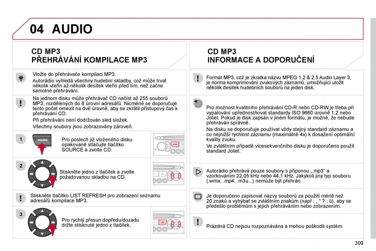 Citroen C4 Picasso I 1 owners manual navod k obsludze / page 334