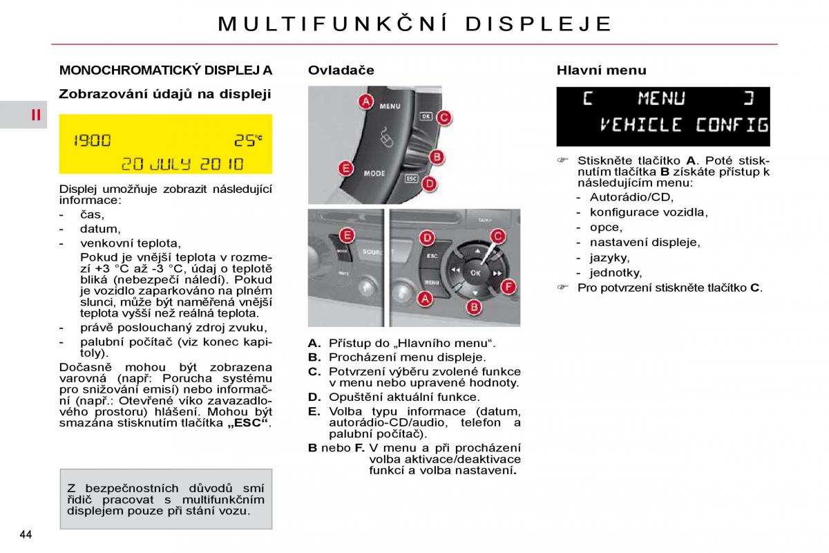 Citroen C4 Picasso I 1 owners manual navod k obsludze / page 41