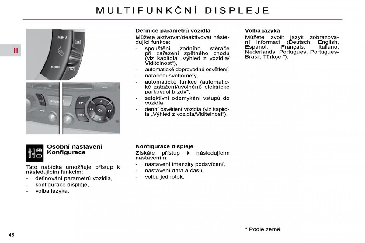 Citroen C4 Picasso I 1 owners manual navod k obsludze / page 45
