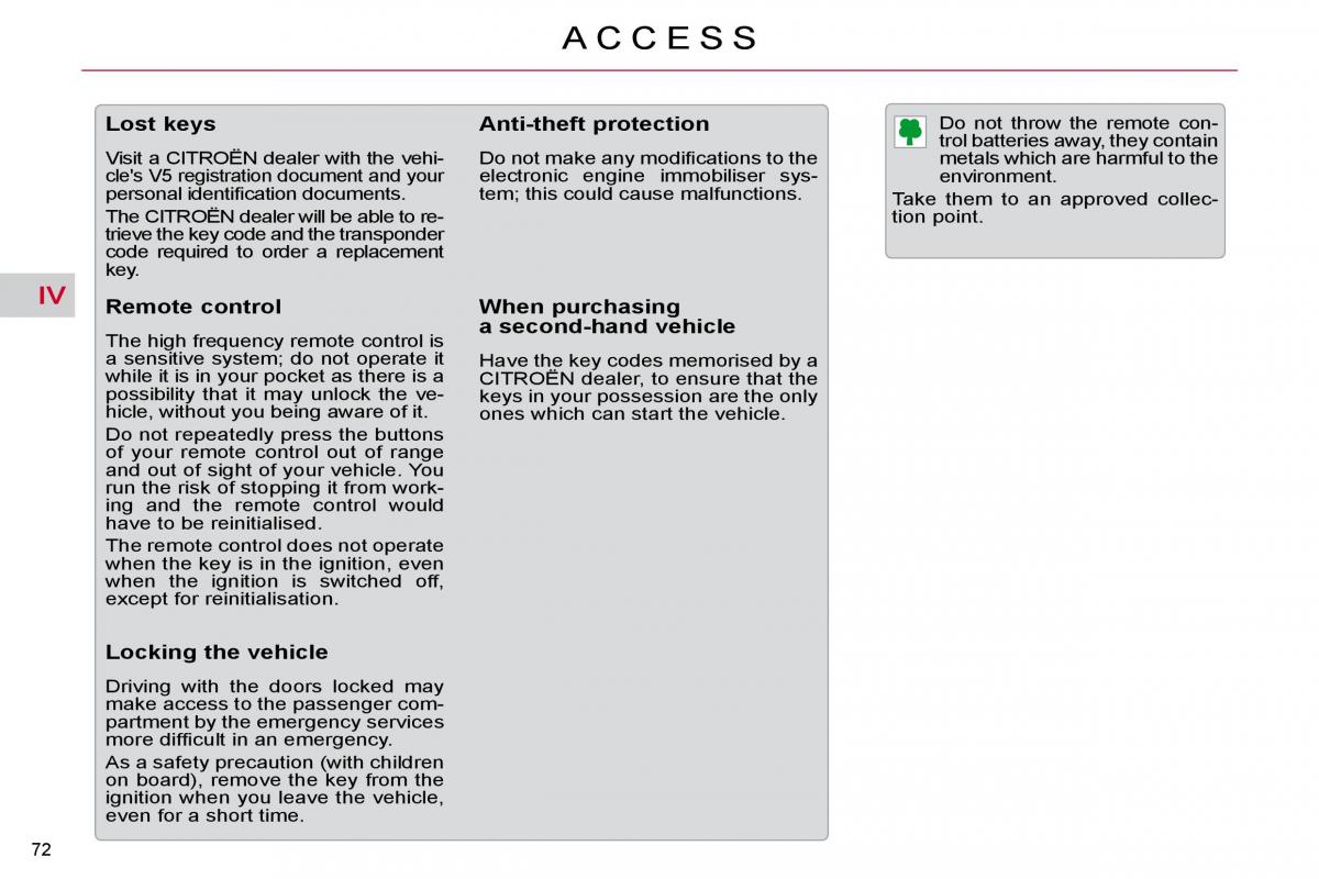 Citroen C5 II 2 owners manual / page 76