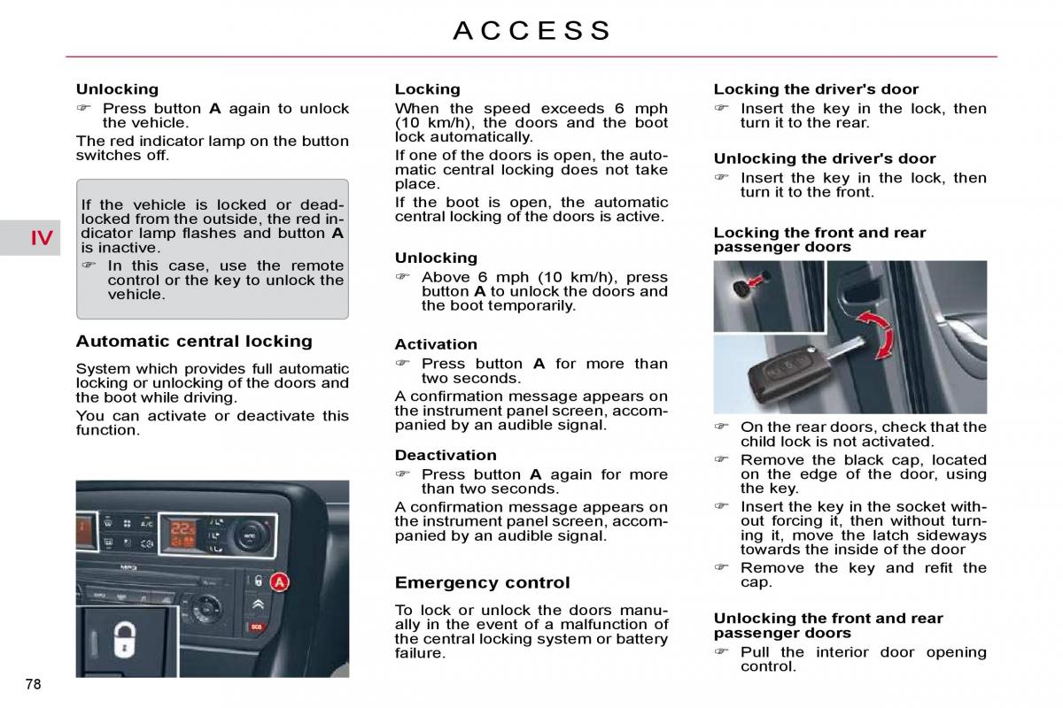 Citroen C5 II 2 owners manual / page 84