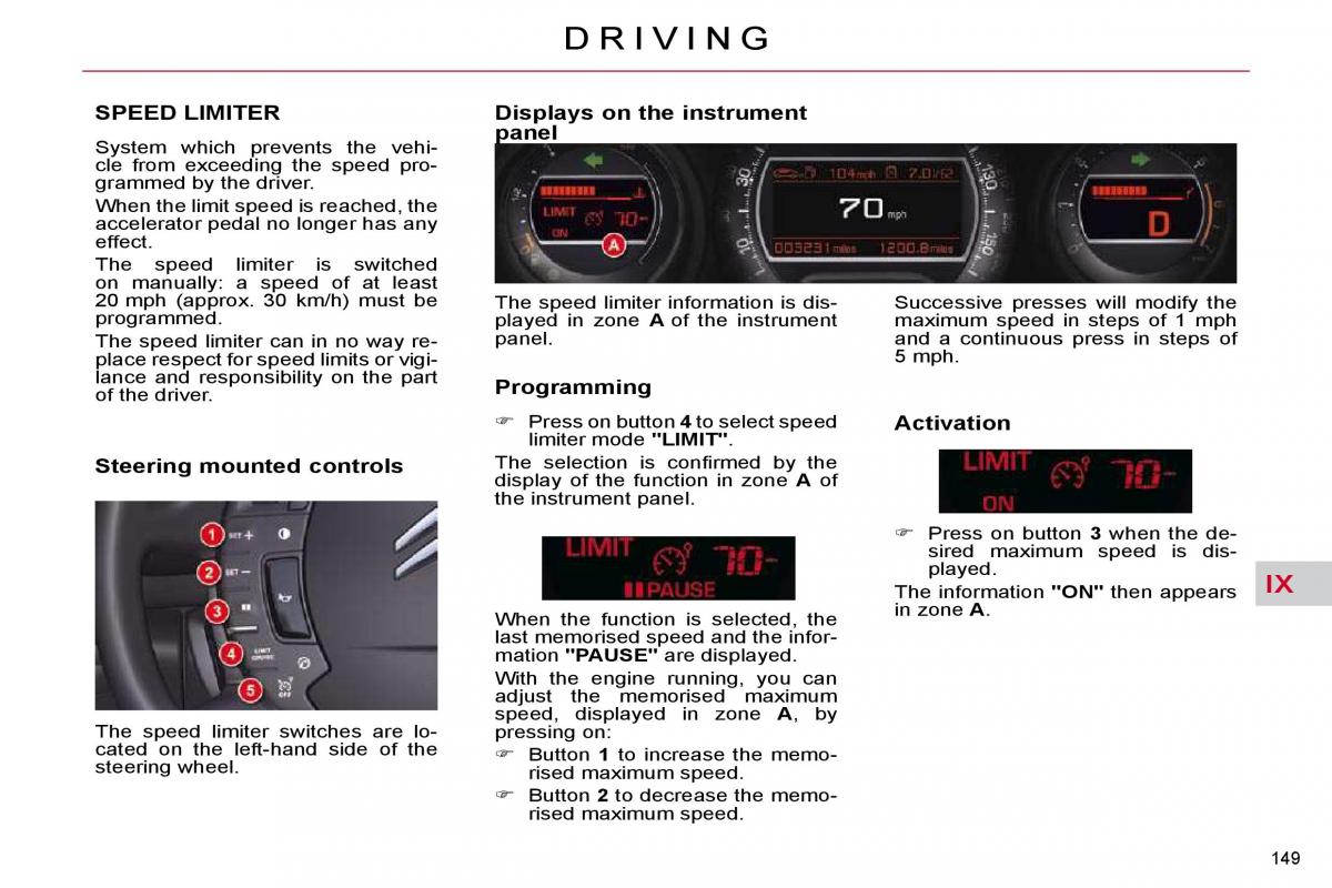 Citroen C5 II 2 owners manual / page 170