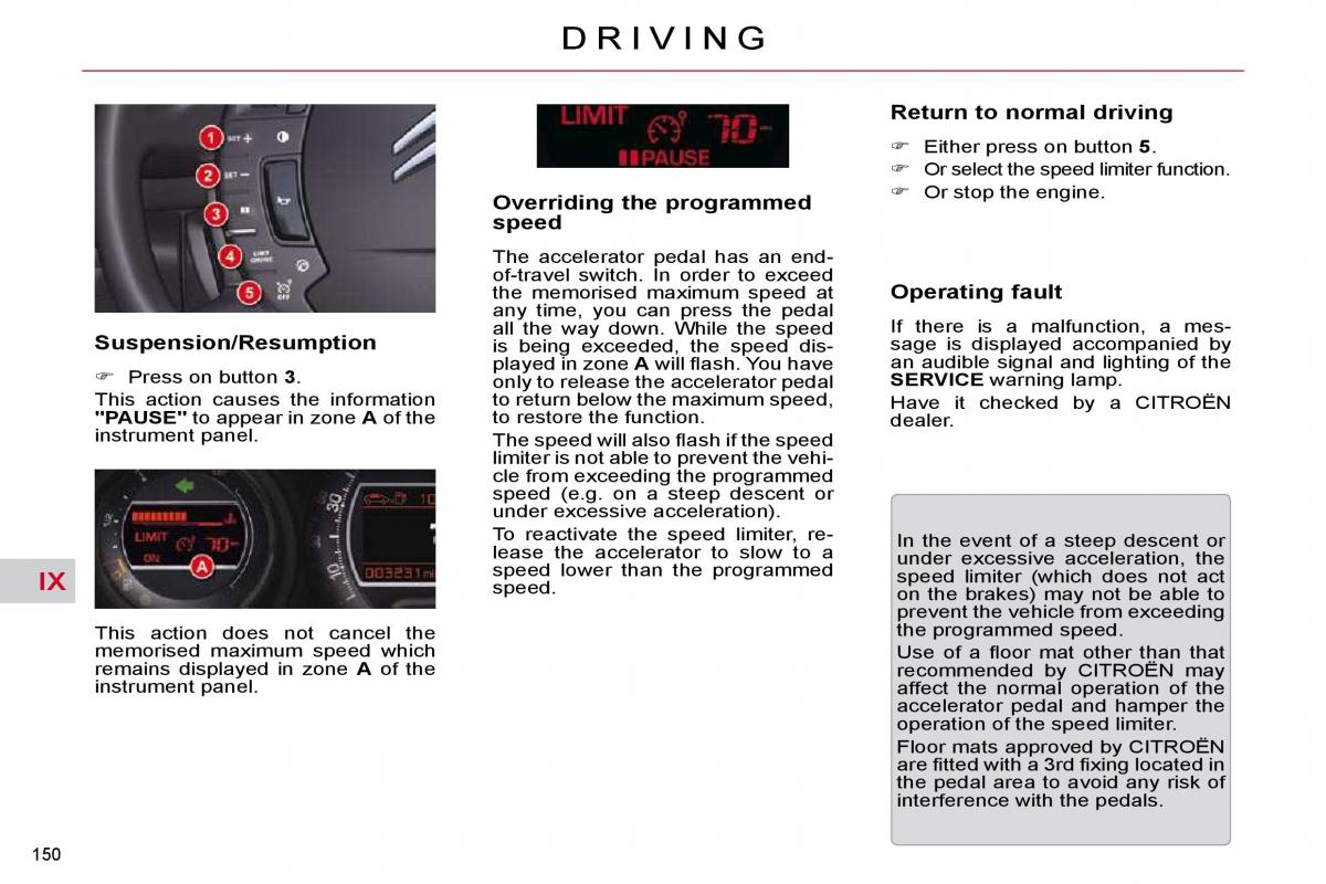 Citroen C5 II 2 owners manual / page 171