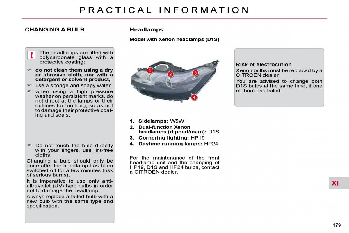 Citroen C5 II 2 owners manual / page 201