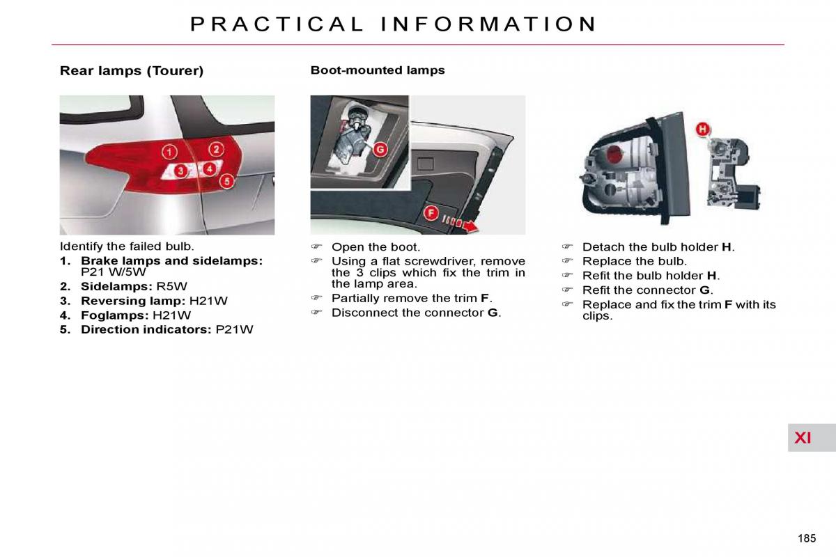 Citroen C5 II 2 owners manual / page 208