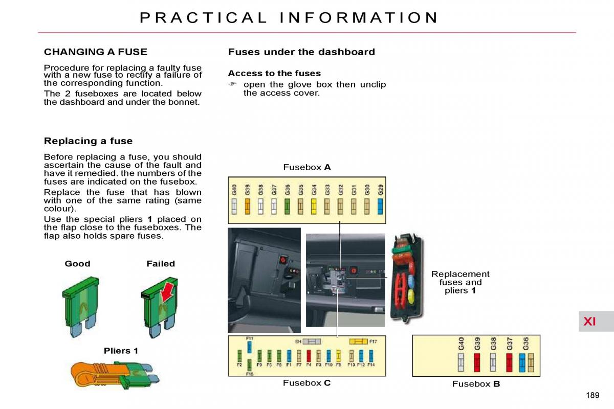 Citroen C5 II 2 owners manual / page 212