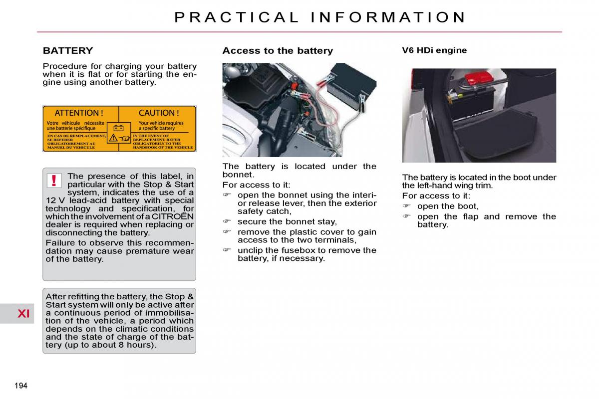 Citroen C5 II 2 owners manual / page 218