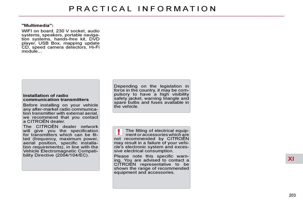 Citroen C5 II 2 owners manual / page 227