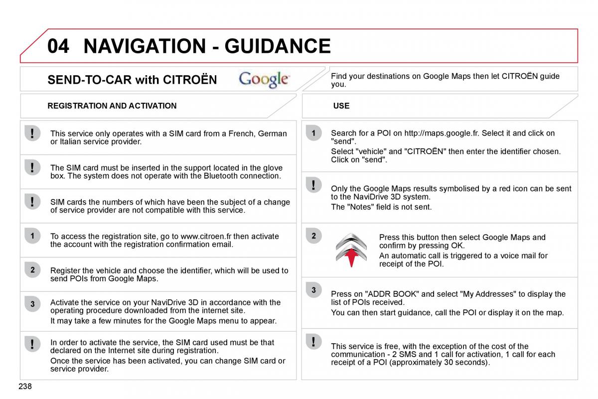 Citroen C5 II 2 owners manual / page 259