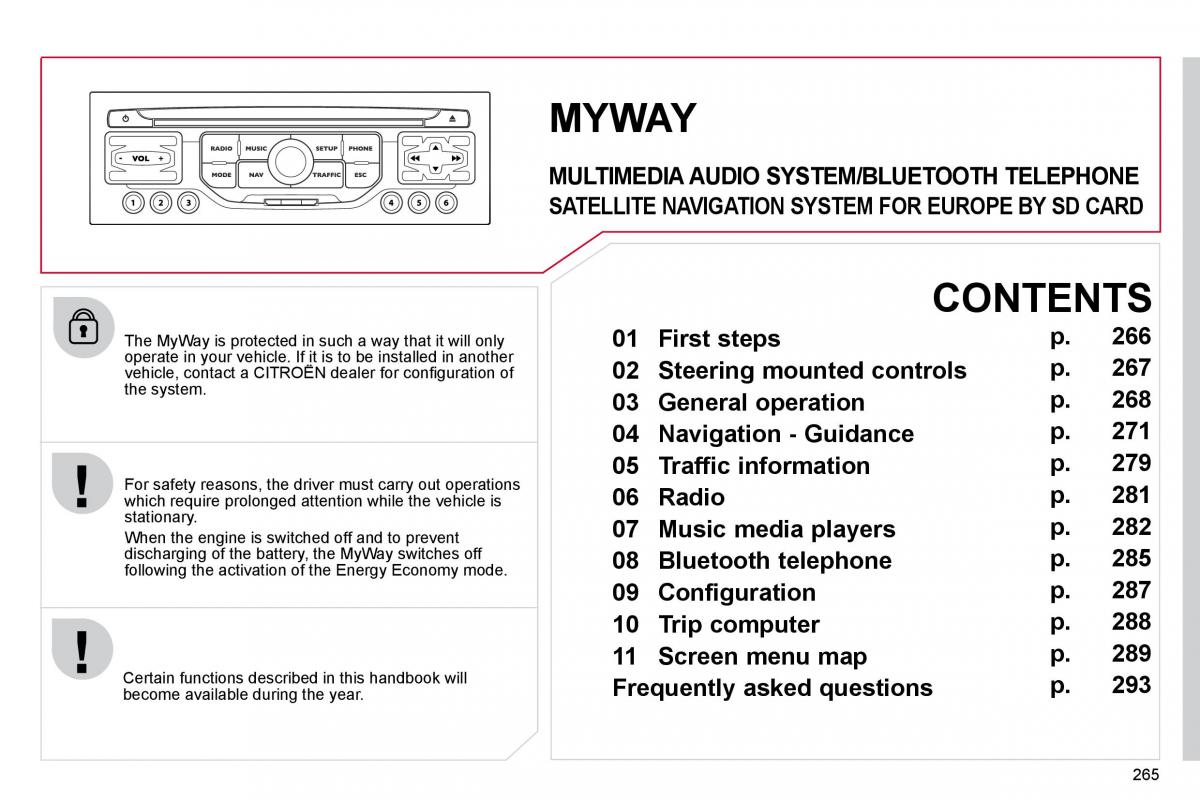 Citroen C5 II 2 owners manual / page 285