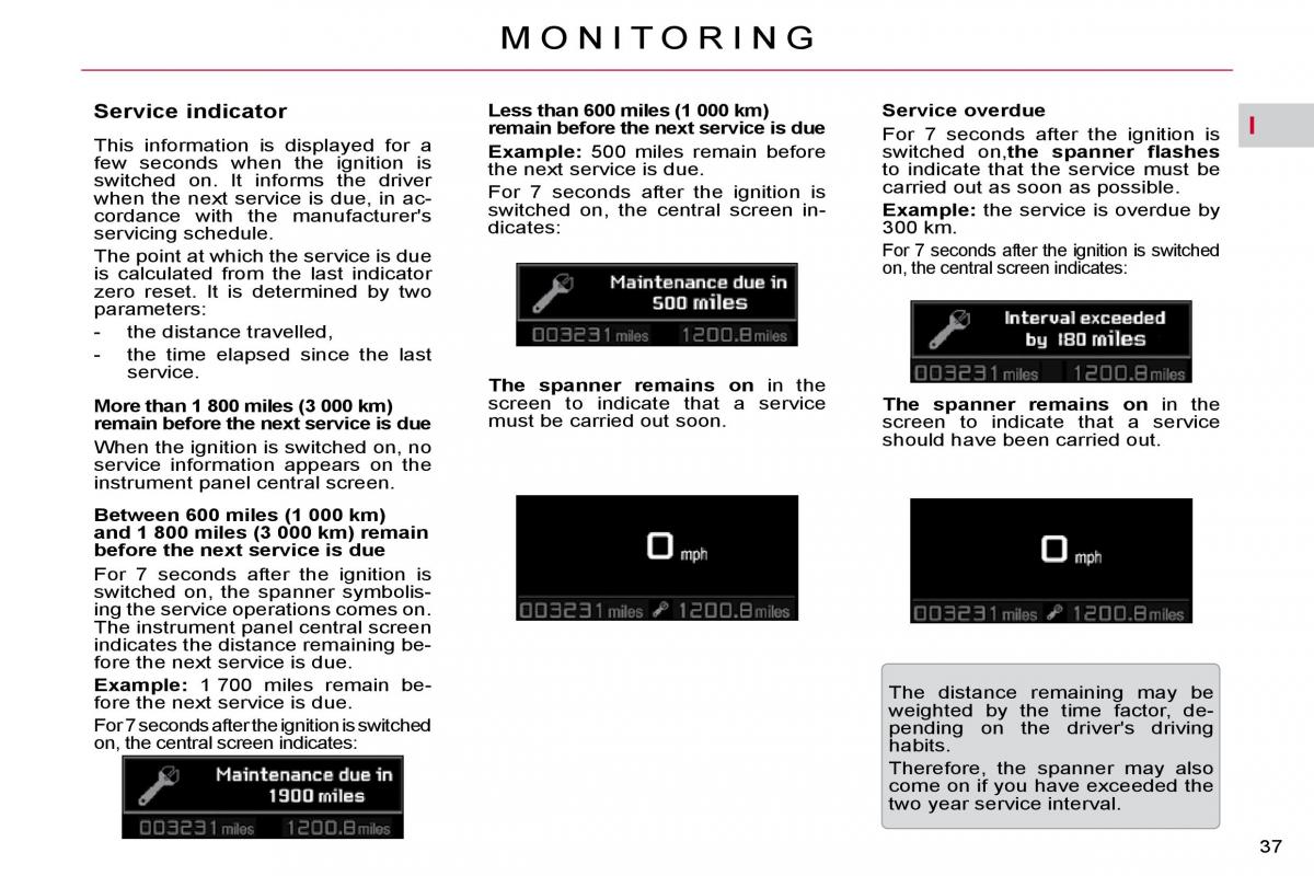 Citroen C5 II 2 owners manual / page 37