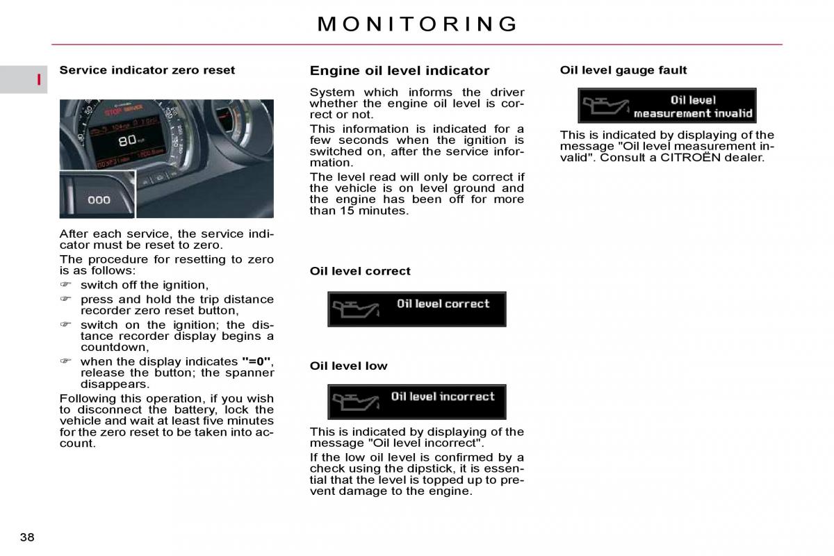 Citroen C5 II 2 owners manual / page 38