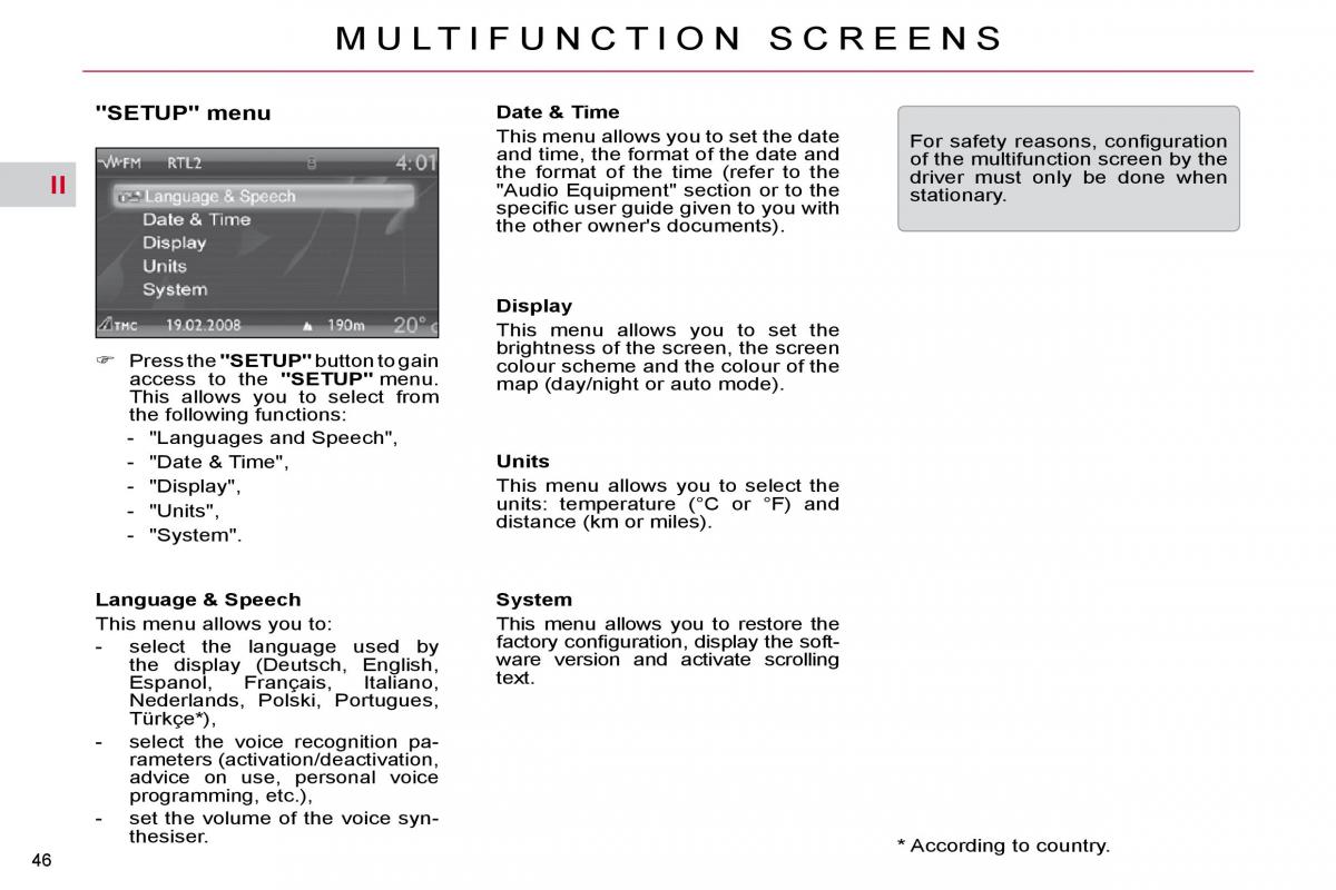 Citroen C5 II 2 owners manual / page 47