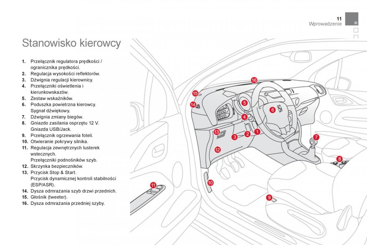 Citroen DS3 instrukcja obslugi / page 13