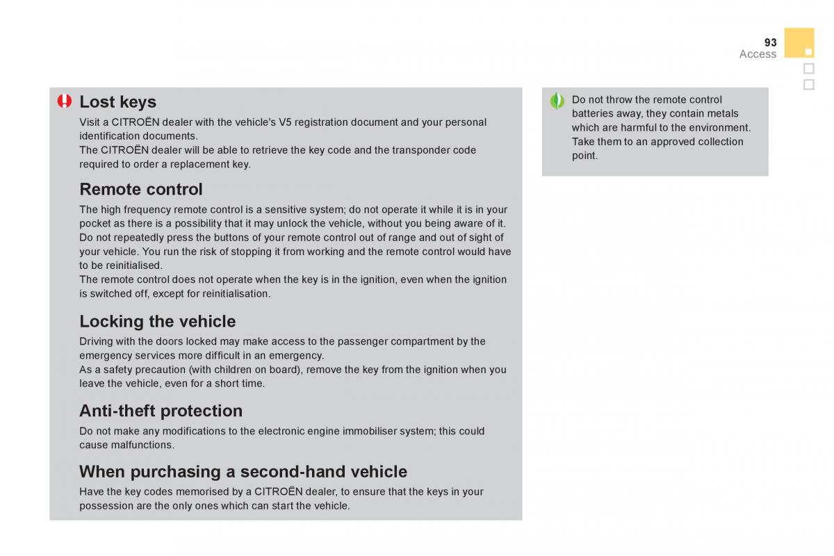 Citroen DS3 owners manual / page 95