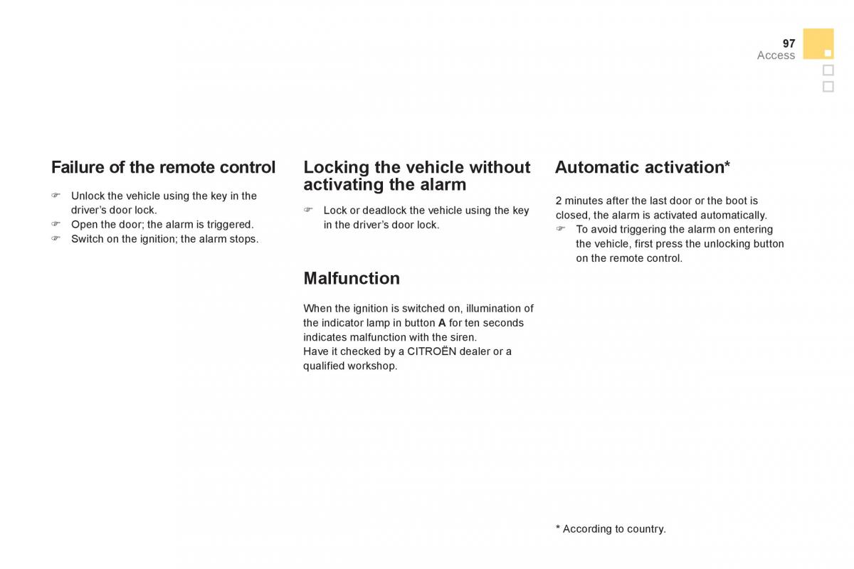 Citroen DS3 owners manual / page 99