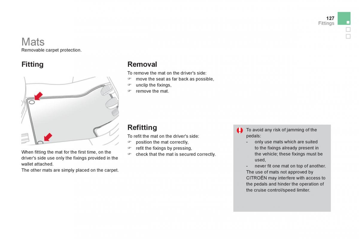 Citroen DS3 owners manual / page 129