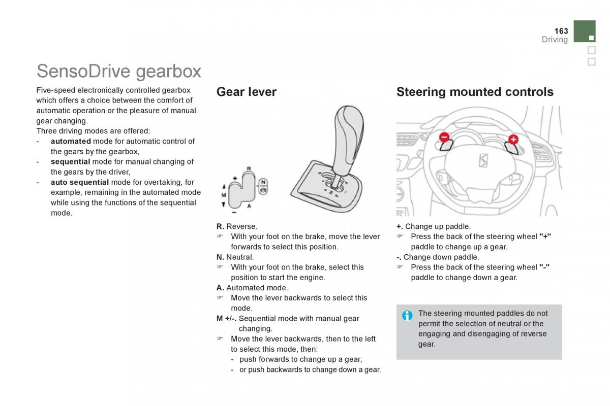 Citroen DS3 owners manual / page 165