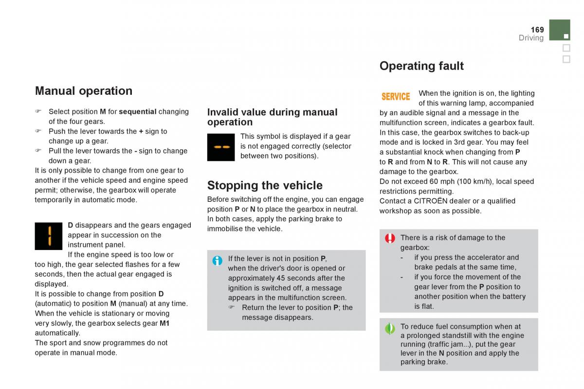 Citroen DS3 owners manual / page 171