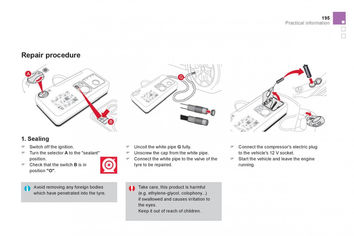 Citroen DS3 owners manual / page 197