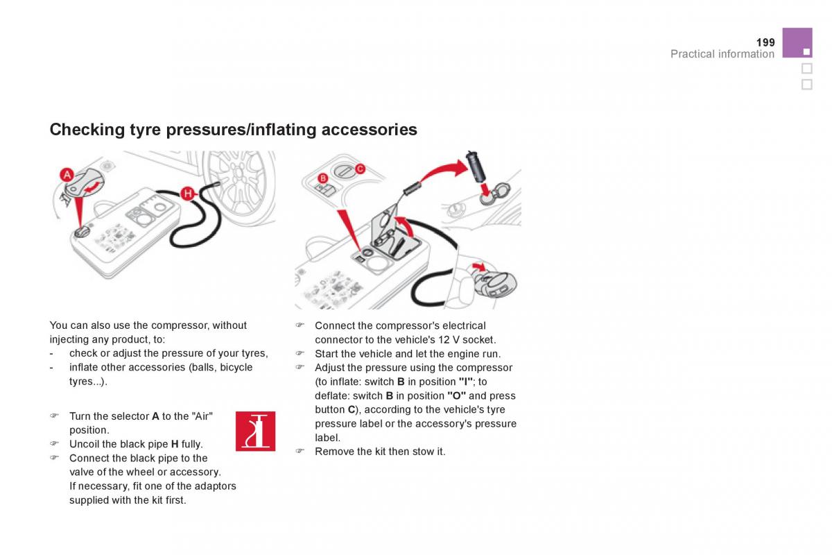 Citroen DS3 owners manual / page 201