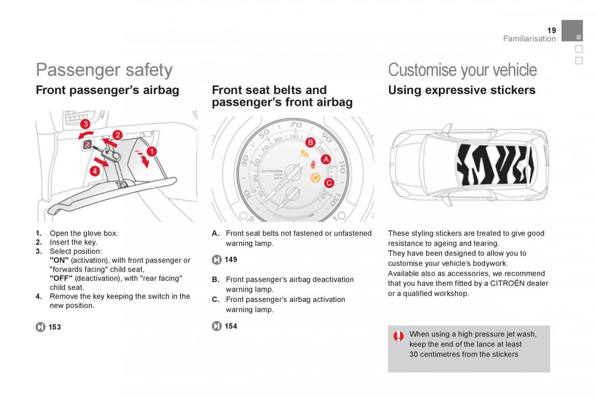 Citroen DS3 owners manual / page 21