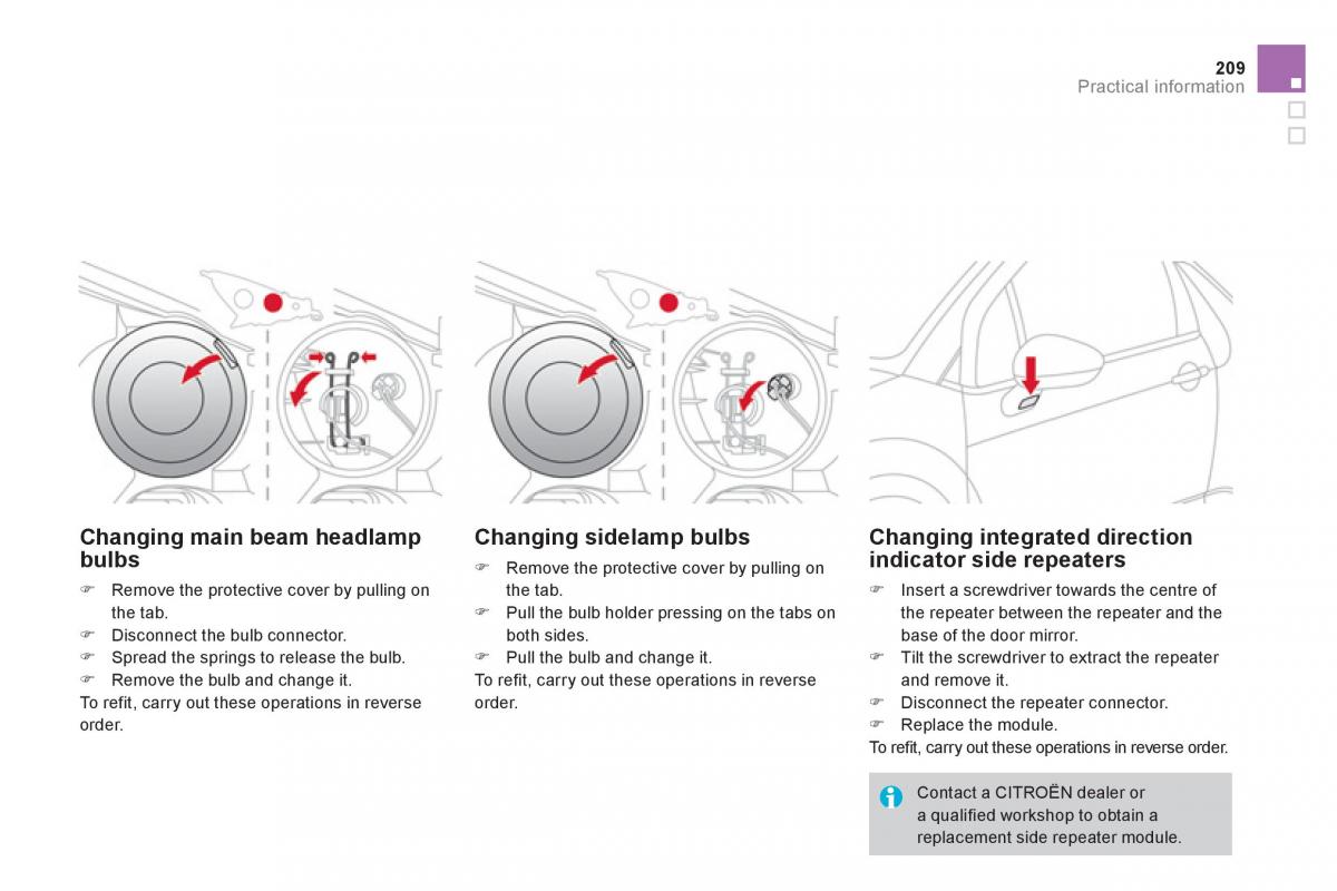 Citroen DS3 owners manual / page 211