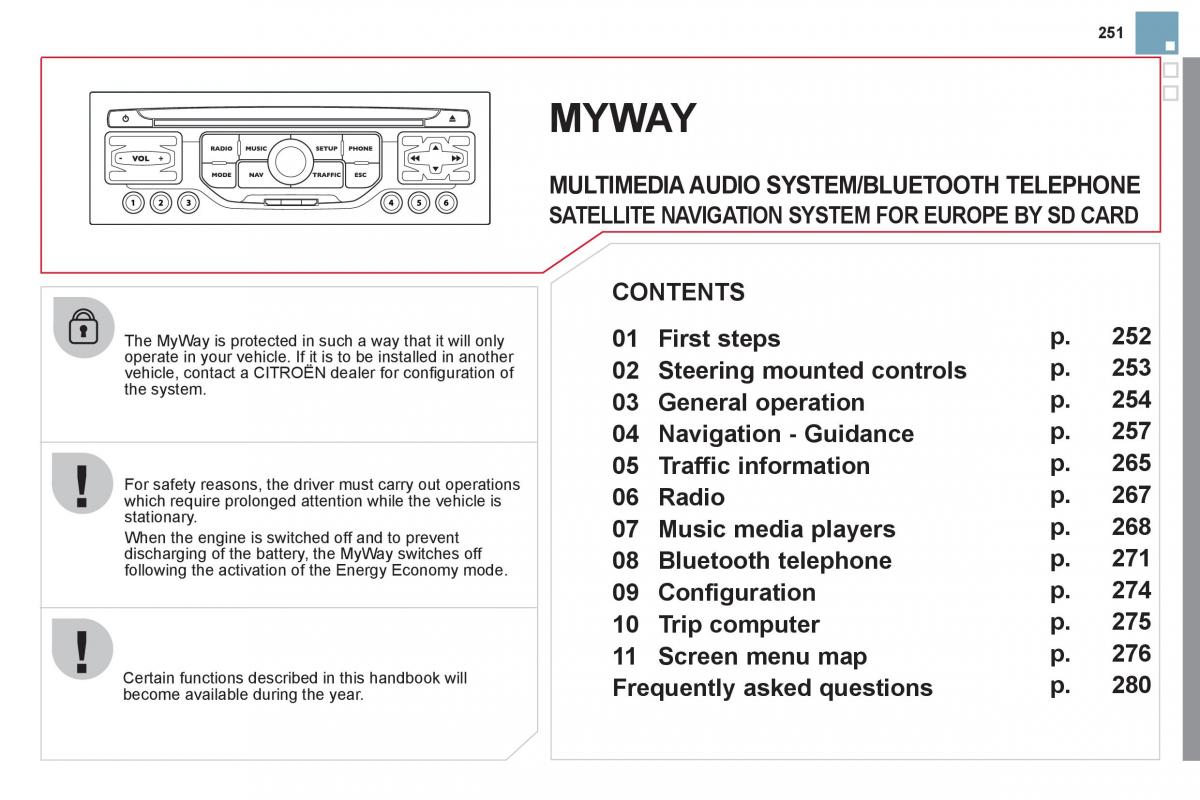 Citroen DS3 owners manual / page 253