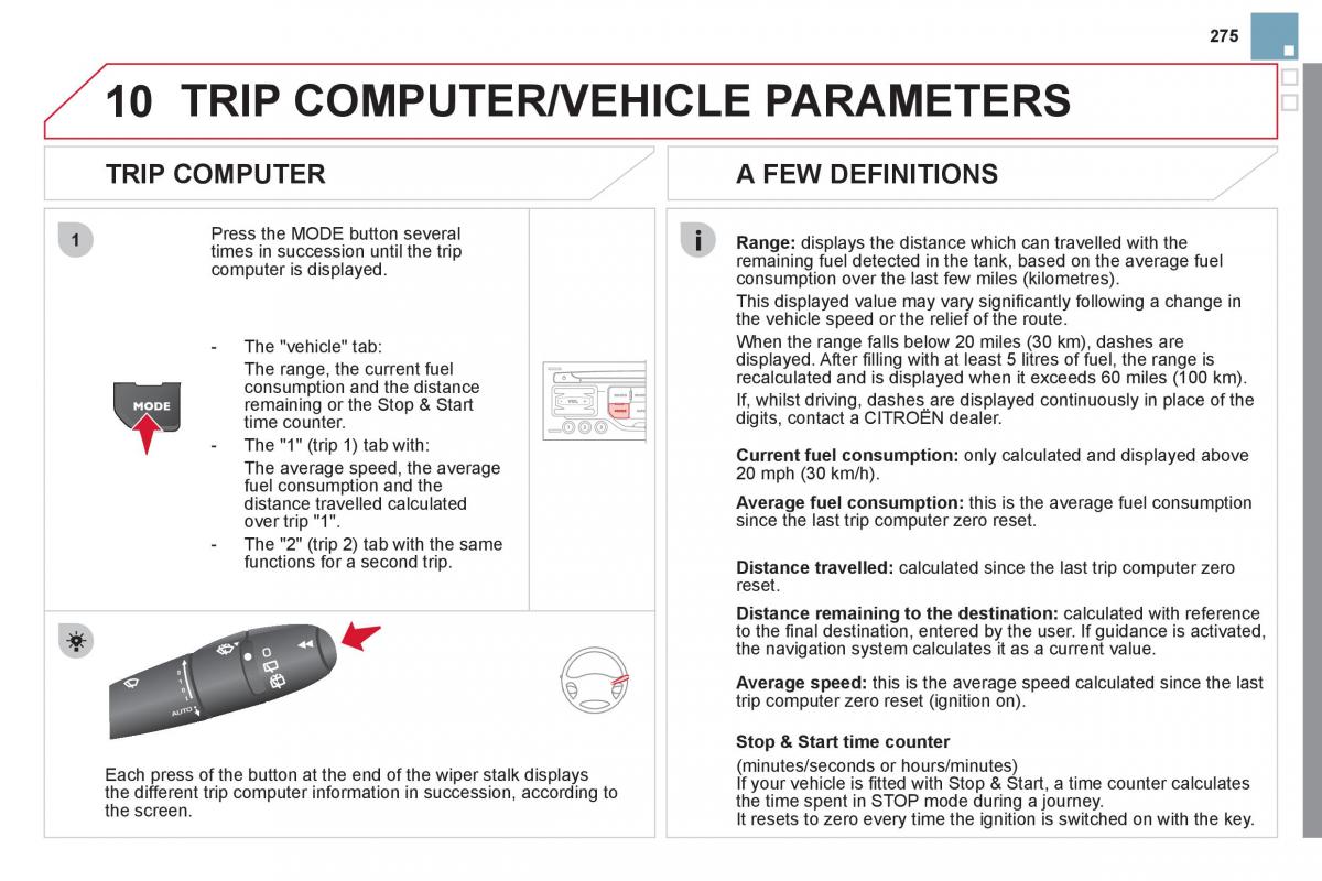 Citroen DS3 owners manual / page 277