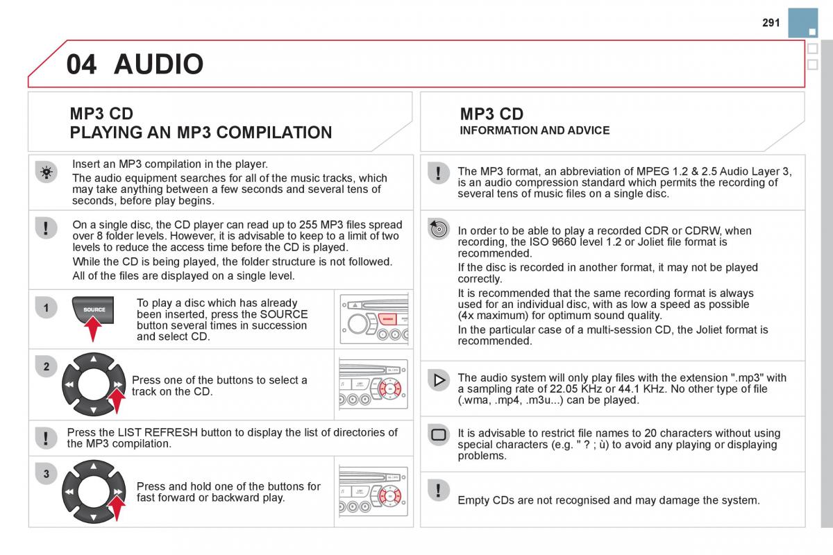 Citroen DS3 owners manual / page 293