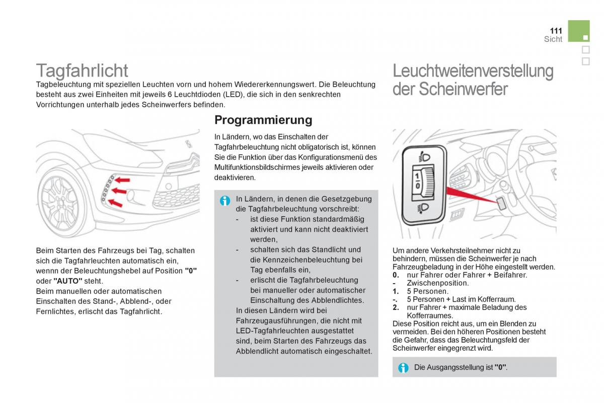 Citroen DS3 owners manual Handbuch / page 113