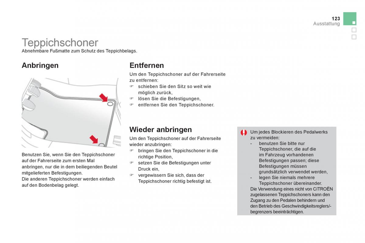 Citroen DS3 owners manual Handbuch / page 125