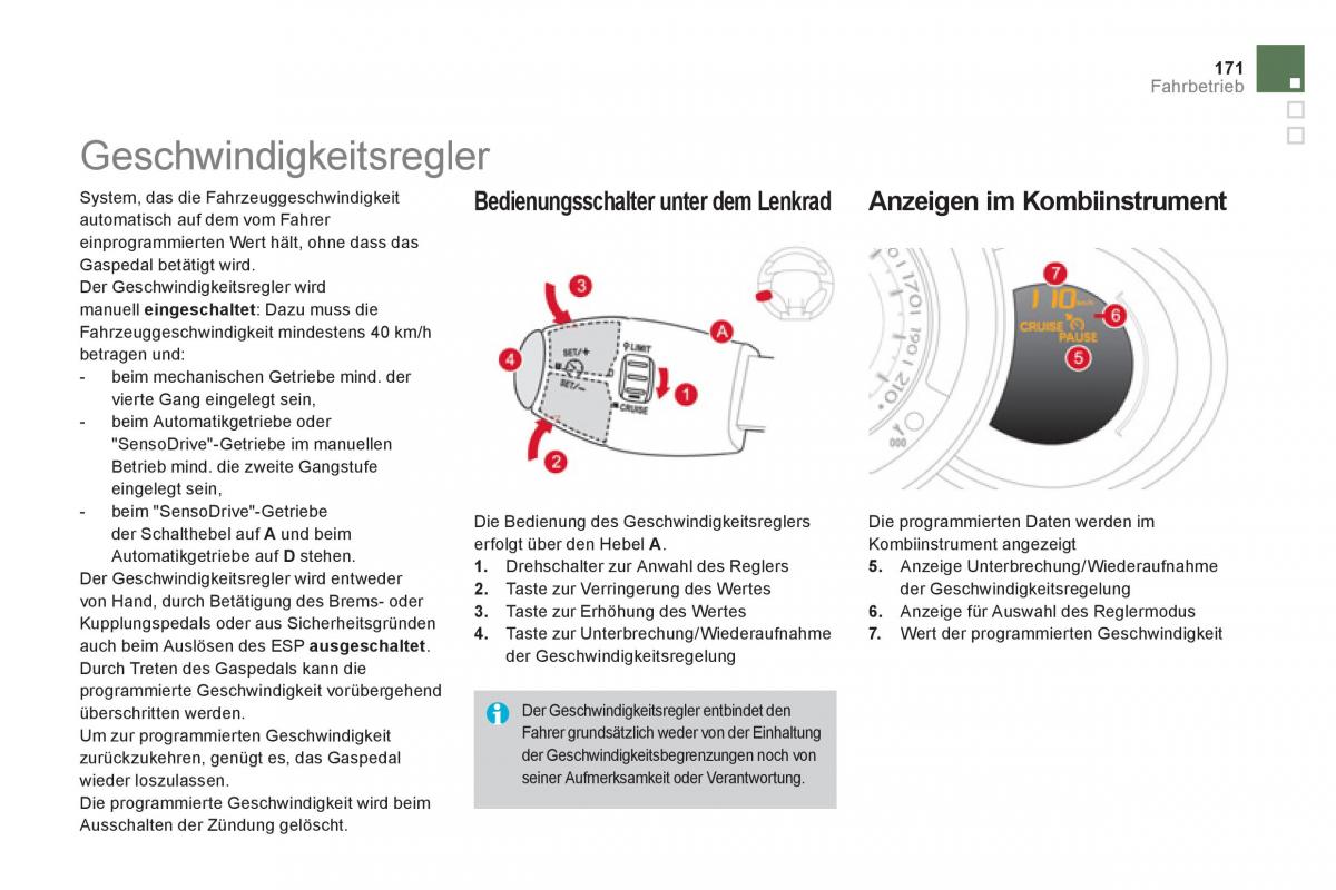 Citroen DS3 owners manual Handbuch / page 173