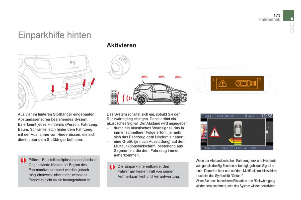 Citroen DS3 owners manual Handbuch / page 175