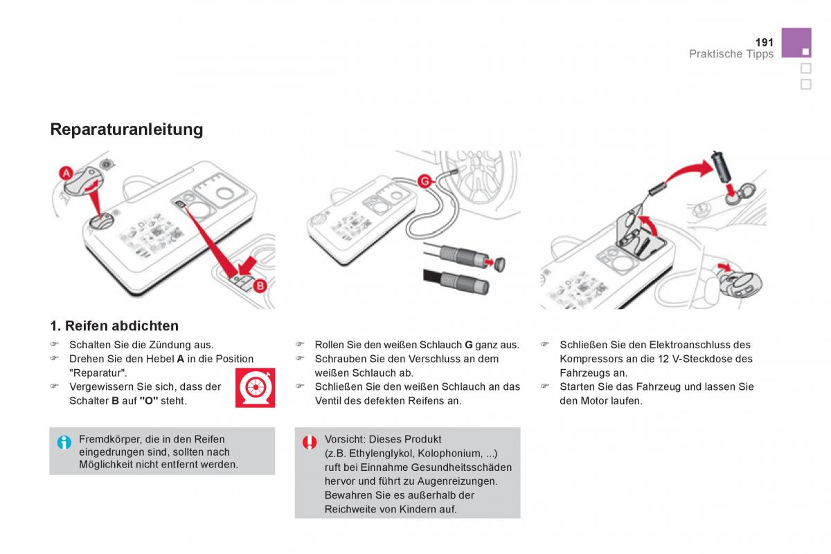 Citroen DS3 owners manual Handbuch / page 193