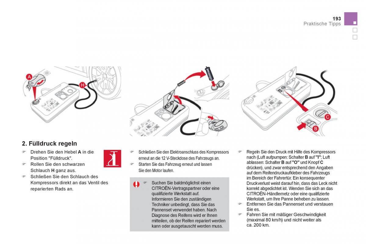 Citroen DS3 owners manual Handbuch / page 195