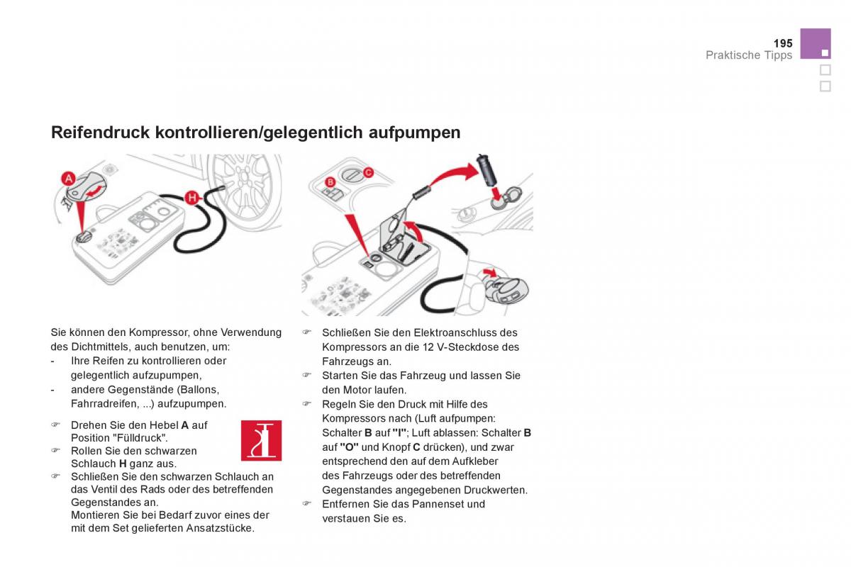 Citroen DS3 owners manual Handbuch / page 197