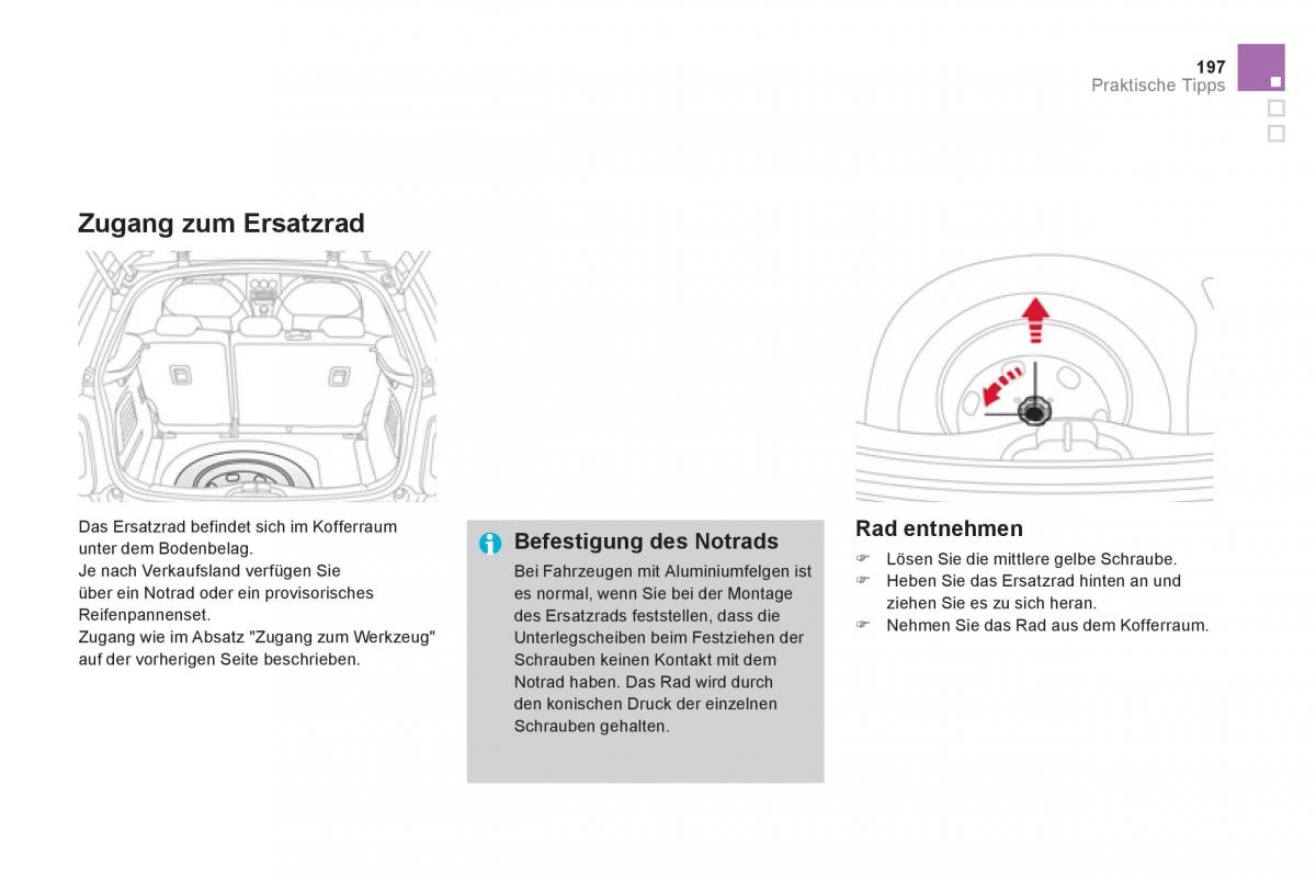 Citroen DS3 owners manual Handbuch / page 199