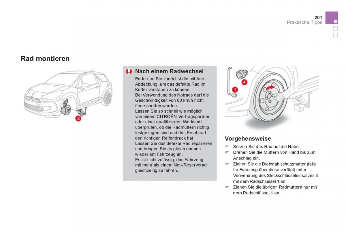 Citroen DS3 owners manual Handbuch / page 203