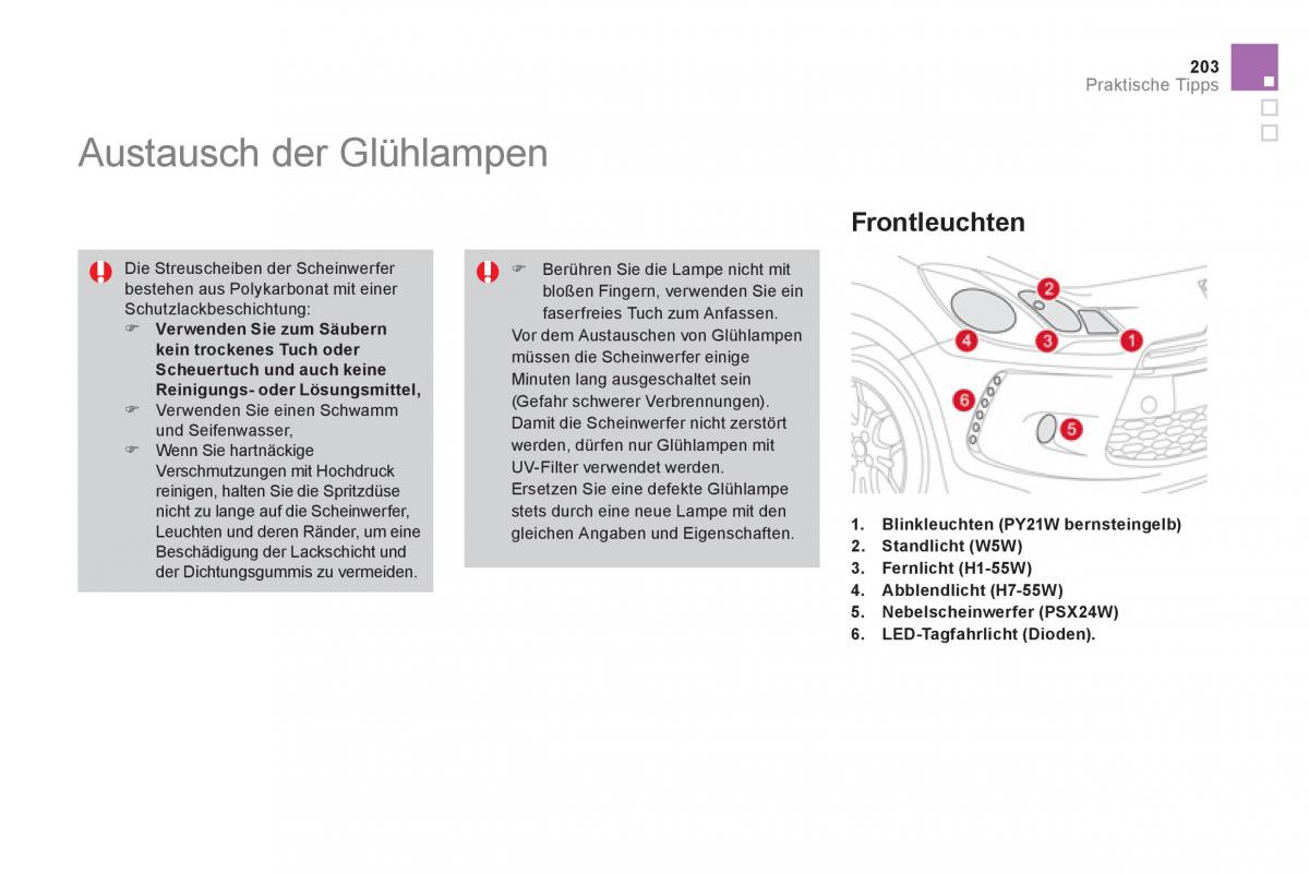 Citroen DS3 owners manual Handbuch / page 205