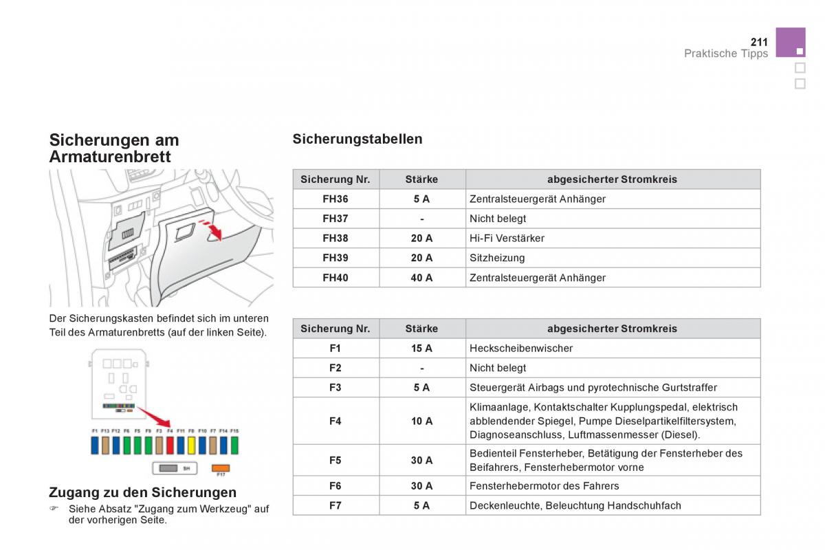 Citroen DS3 owners manual Handbuch / page 213