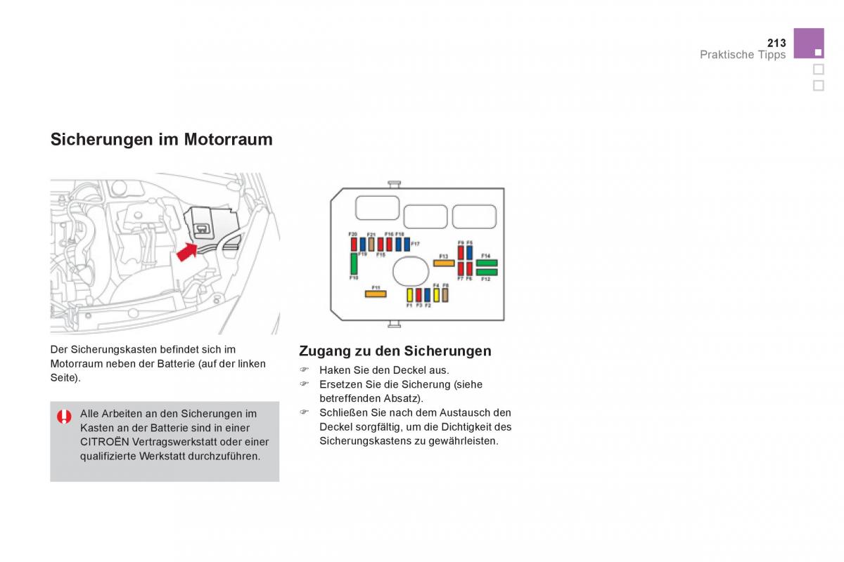 Citroen DS3 owners manual Handbuch / page 215