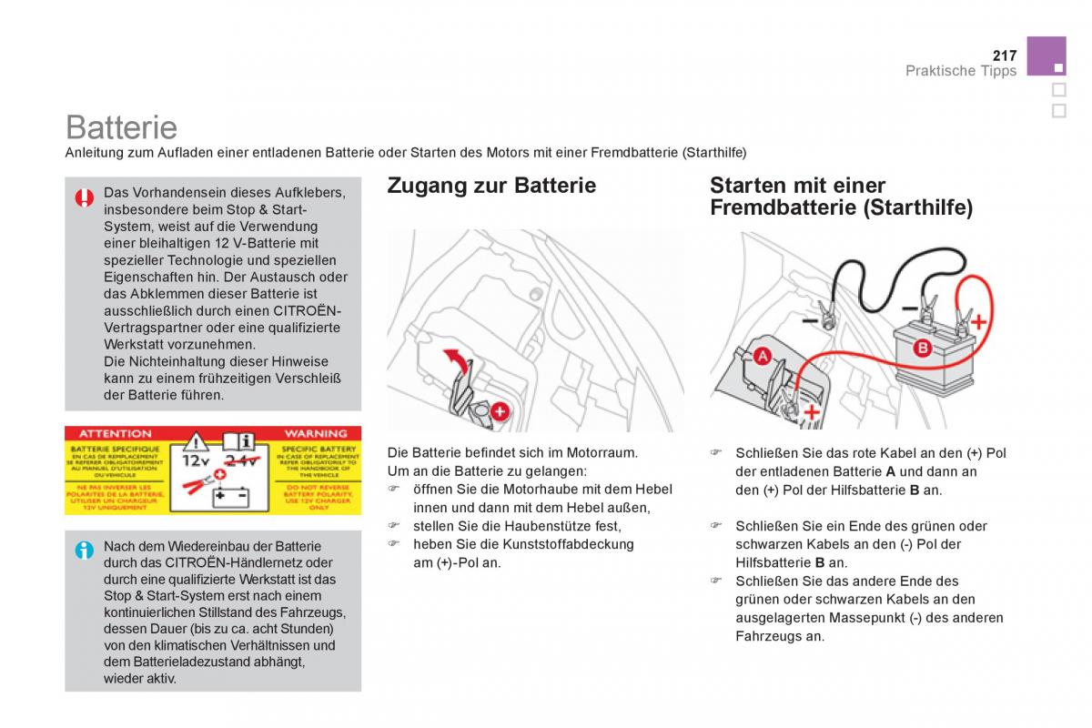 Citroen DS3 owners manual Handbuch / page 219