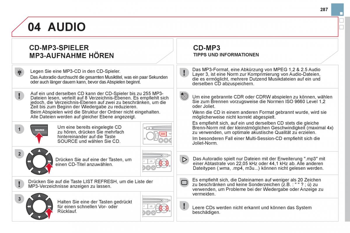 Citroen DS3 owners manual Handbuch / page 289