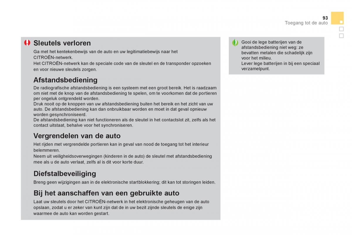 Citroen DS3 owners manual handleiding / page 95