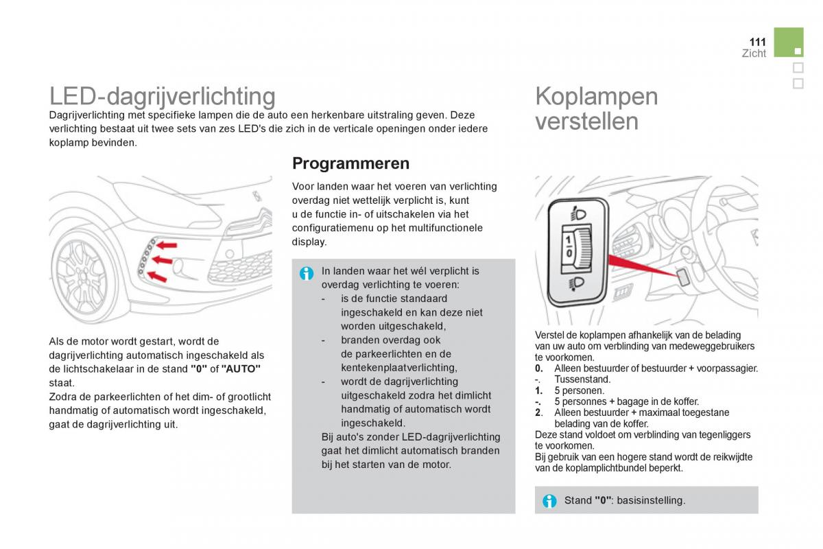 Citroen DS3 owners manual handleiding / page 113