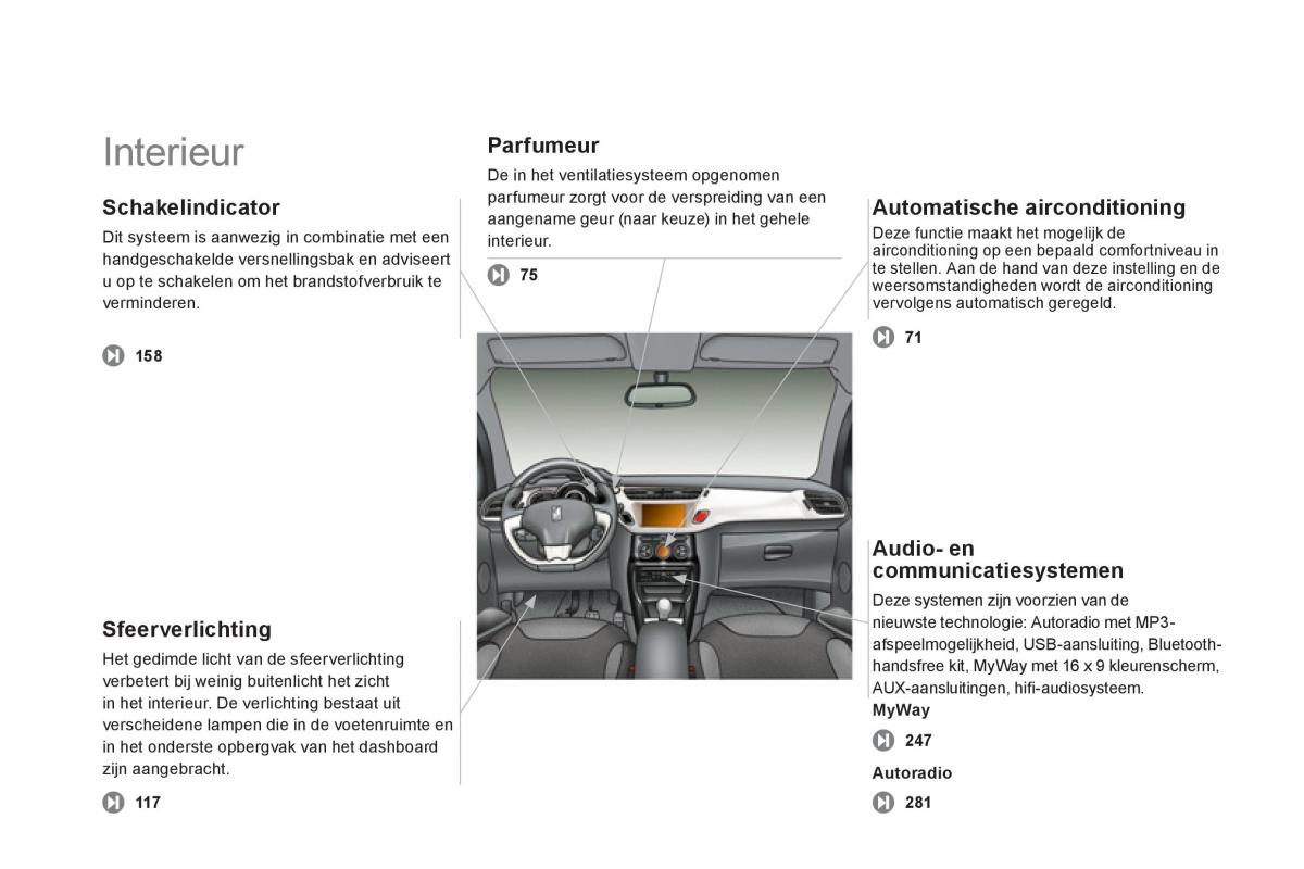 Citroen DS3 owners manual handleiding / page 12